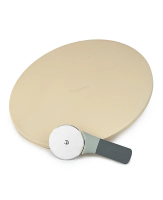 BergHOFF Leo 2-Piece Pizza Stone and Cutter Set