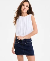 Bar Iii Women's Bubble-Hem Sleeveless Top, Exclusively at Macy's