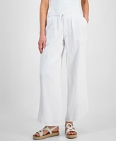 Jm Collection Women's Cotton Tulip-Hem Gauze Pants, Exclusively at Macy's