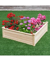 Raised Garden Bed Planter Box for Outdoor Gardening and Planting