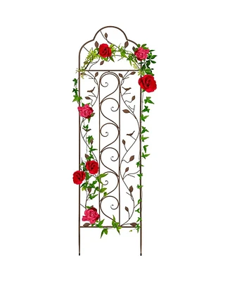 Outdoor Iron Garden Trellis for Climbing Plants and Garden Support