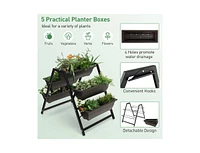 3 Tier Patio Raised Garden Bed Planter Boxes Herbs Flowers Vegetables