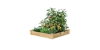 Cedar Wood Raised Garden Bed For Garden Decor