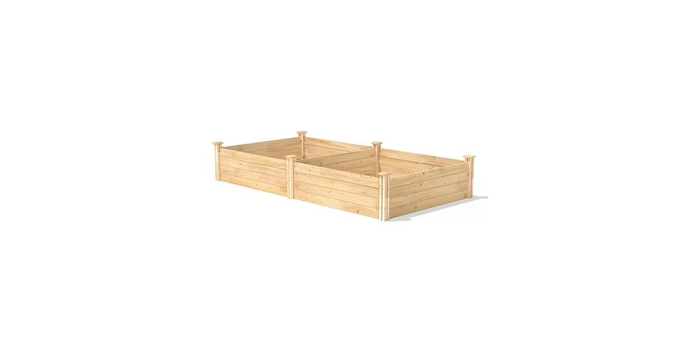4 ft x 8 ft Cedar Wood Raised Garden Bed