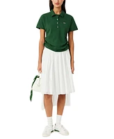 Lacoste Usa Women's Short-Sleeve Ruched Polo T-shirt