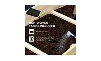 Garden Bed Sturdy Wooden Planter for Healthy Vegetables, Herbs, and Flowers