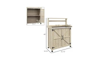 Multi-Functional Potting Bench with Storage for Garden Supplies