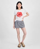 Planet Heart Juniors' Gingham Boxer Shorts