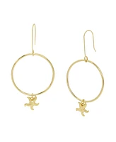 Robert Lee Morris Soho Gold Starfish Charm Hoop Earrings