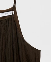 Mango Women's Gathered Waist Midi Dress