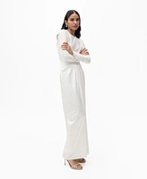 Mango Women's Combined-Fabric Long Dress