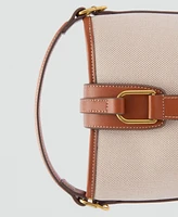Mango Women's Contrasting Canvas Bucket Bag