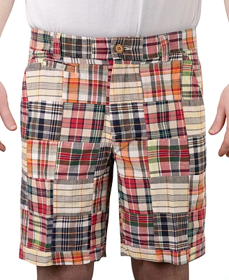 Vintage 1946 Men's Acid Wash Madras 9" Shorts