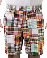 Vintage 1946 Men's Acid Wash Madras 9" Shorts