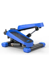 Home Office Exercise 330LBS Capacity Mini Stepper with Resistance Bands and Lcd Monitor