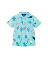 Andy & Evan Toddler Boys Toddler/Child Beach Print Buttondown Set