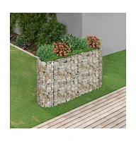Gabion Raised Bed Galvanized Iron 74.8"x19.7"x39.4"