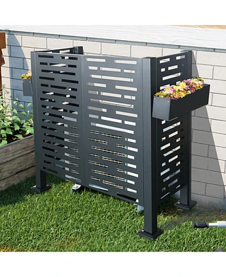 42 Ft Air Conditioner Fence for Outdoor Units,Metal Privacy Fence Cover, Perfect to Conceal Air Conditioning Units