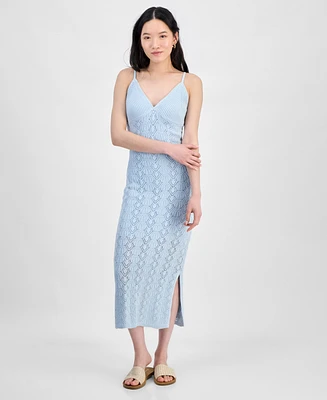 Hippie Rose Juniors' Seashell Crochet Midi Dress