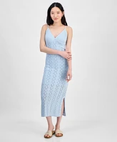 Hippie Rose Juniors' Seashell Crochet Midi Dress