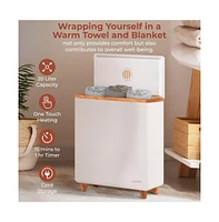 SereneLife Towel Warmer, 20L, Adjustable Timer, Auto Shut-Off, Black