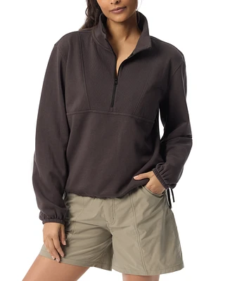 Bass Outdoor Women's Summit Popover Ribbed Collar T-Shirt
