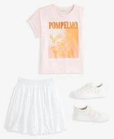 On 34th Womens Pompelmo T Shirt Bubble Hem Mini Skirt Carriee Flower Sneakers Hoop Earrings Exclusively At Macys