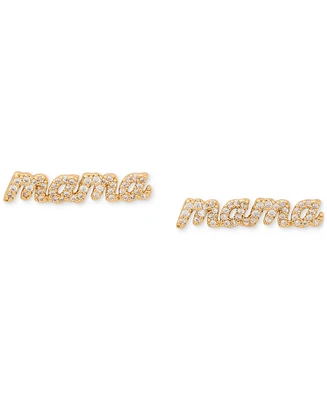 kate spade new york Gold-Tone Mama Said Pave Stud Earrings