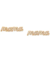 kate spade new york Gold-Tone Mama Said Pave Stud Earrings