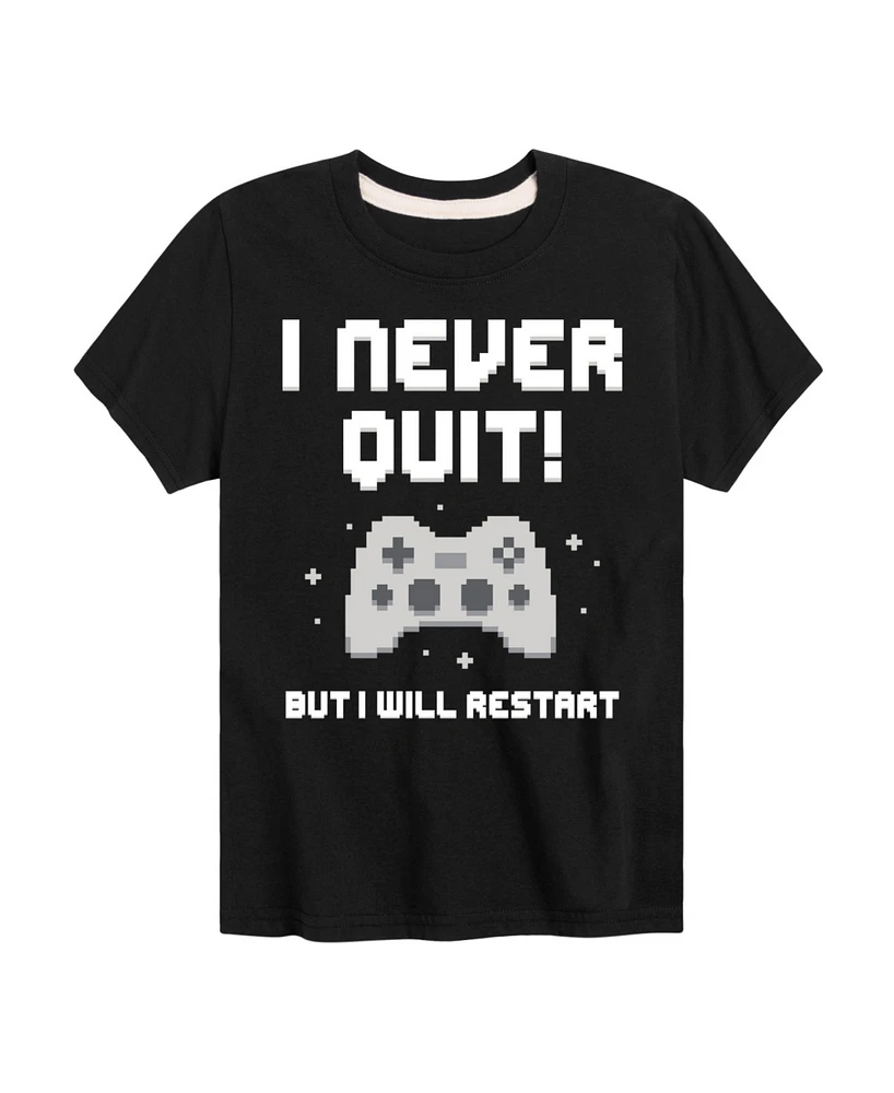 Hybrid Big Boys Gamer I Never Quit Graphic T-Shirt