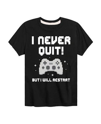 Hybrid Big Boys Gamer I Never Quit Graphic T-Shirt