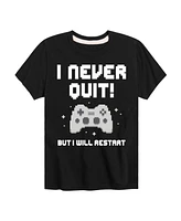 Hybrid Big Boys Gamer I Never Quit Graphic T-Shirt