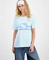 Love Tribe Juniors' Hello Kitty Stripe Graphic Print T-Shirt