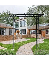 Metal Garden Arch Garden Arbor Trellis Climbing Plants Support Arch Outdoor Arch Wedding Arch Party Events Archway Black
