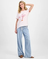 Love Tribe Juniors' Strawberry Shortcake Graphic Print T-Shirt