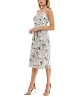As U Wish Juniors' Wide-Strap Smocked-Back Fit & Flare Dress