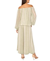 Vince Camuto Women's Striped Wide-Leg Pull-On Pants