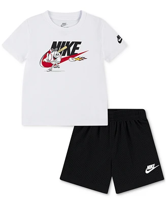 Nike Toddler Boys Graphic T-Shirt & Mesh Shorts, 2 Piece Set