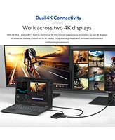 Asus Dual 4K Usb-c 5-in-1 Docking Station DC201 with Usb-c, Usb-a, Hdmi, Dp for Business, Gaming, Storage