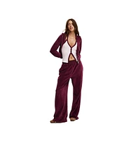Cotton On Women's Velour Wide Leg Sweatpant