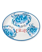 Certified International Beach House Crab Melamine Platters, Set of 2