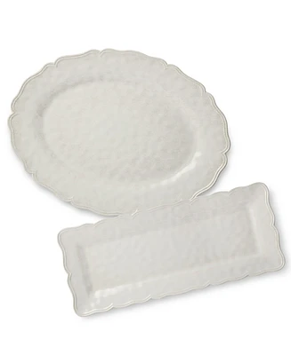 Certified International Isabella Crackle Melamine Platters, Set of 2
