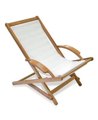 Solid Wood Deck Chair – Indoor/Outdoor Seating for Patio, Deck, and Garden