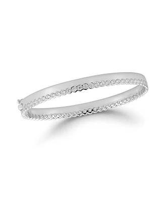 Rachel Zoe Sterling Silver Cz Bangle Bracelet