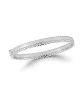 Rachel Zoe Sterling Silver Cz Bangle Bracelet