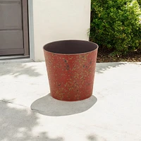 Weather-Resistant Round Plastic Planter for Gardens and Patios