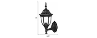 Clear Glass Swing Arm Wall Light for Bedroom Reading or Task Lighting