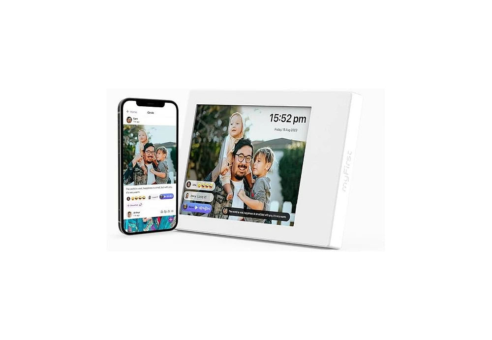 Smart WiFi Digital Photo Frame myFirst Frame Doodle 9 Inch 1067x800 Lcd Touch Screen, Auto-Rotate Portrait and Landscape, 32GB Memory with Cloud Stora