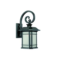 Classic Frosted Linen Glass Lantern Wall Lamp for Living Room or Garden
