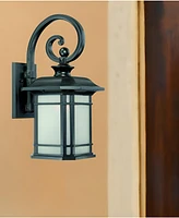 Classic Frosted Linen Glass Lantern Wall Lamp for Living Room or Garden
